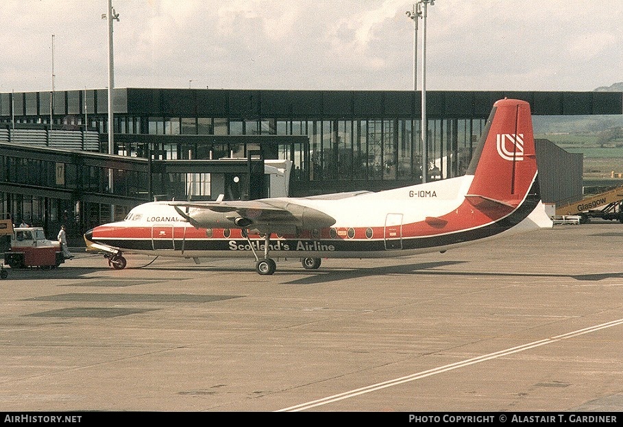 Aircraft Photo of G-IOMA | Fokker F27-100 Friendship | Loganair | AirHistory.net #55635