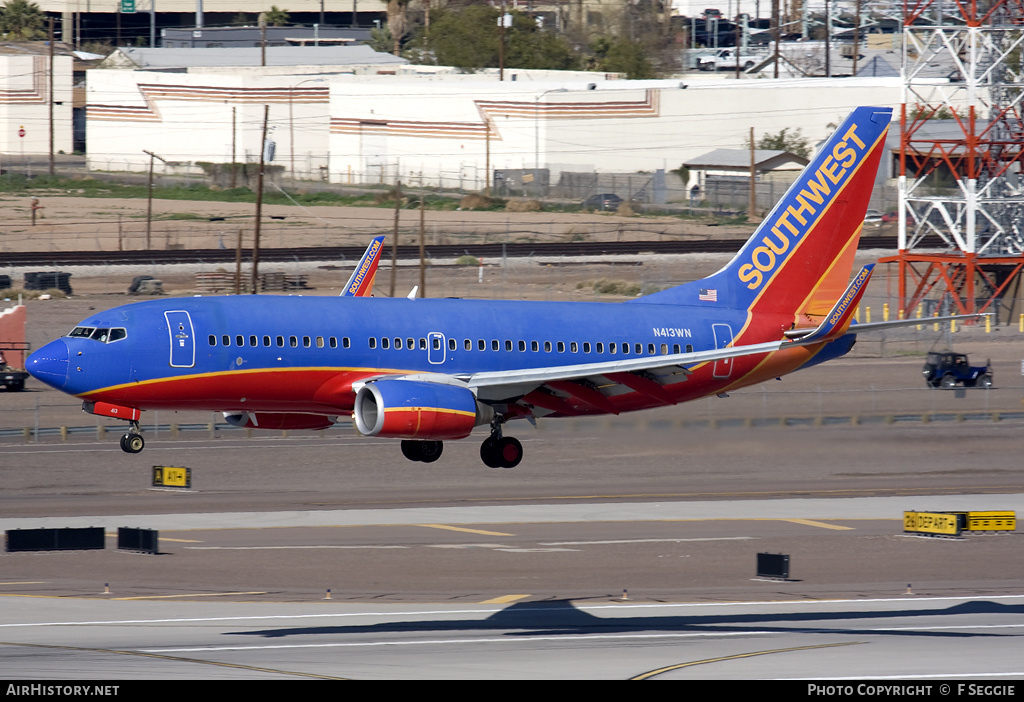 Aircraft Photo of N413WN | Boeing 737-7H4 | Southwest Airlines | AirHistory.net #55710