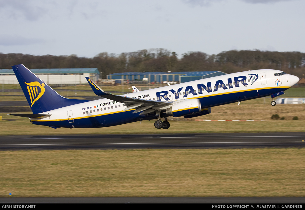 Aircraft Photo of EI-EFW | Boeing 737-8AS | Ryanair | AirHistory.net #55730