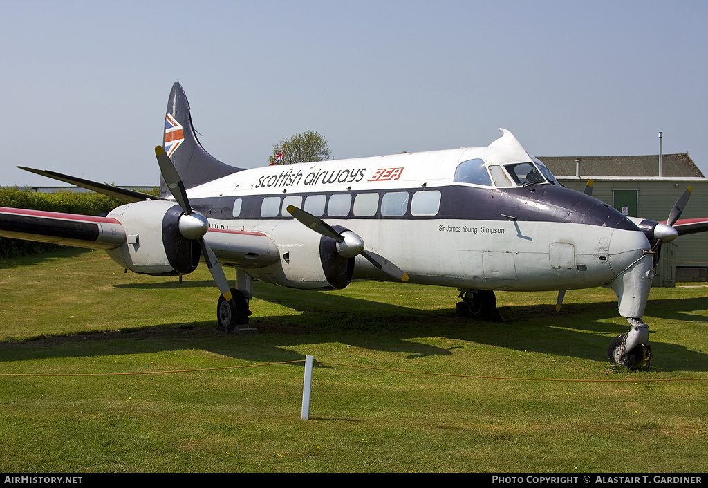 Aircraft Photo of G-ANXB | De Havilland D.H. 114 Heron 1B | BEA Scottish Airways - British European Airways | AirHistory.net #55738