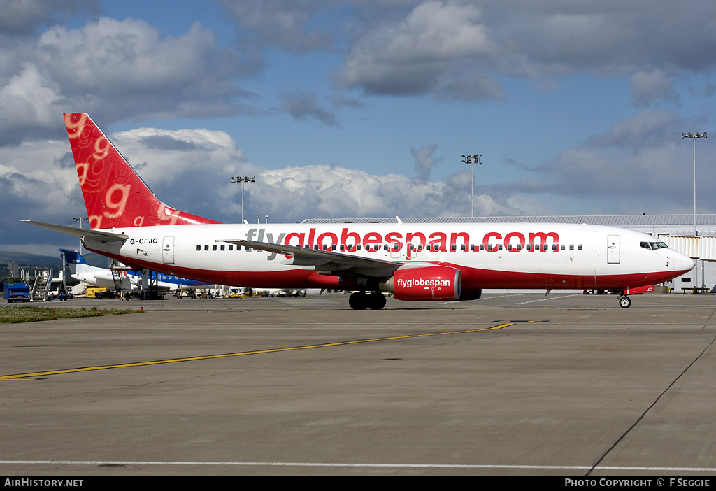 Aircraft Photo of G-CEJO | Boeing 737-8BK | Flyglobespan | AirHistory.net #55747