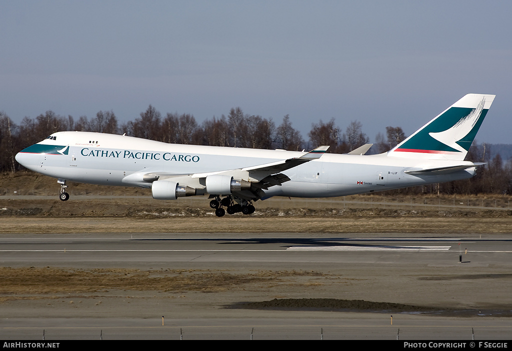 Aircraft Photo of B-LIF | Boeing 747-467F/ER/SCD | Cathay Pacific Airways Cargo | AirHistory.net #55800