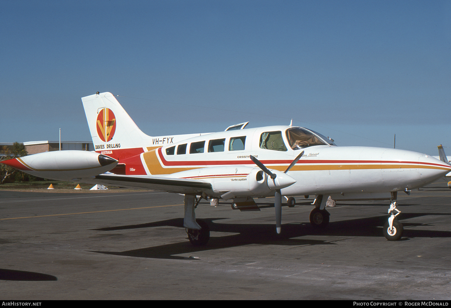 Aircraft Photo of VH-FYX | Cessna 402B Businessliner | Davies Drilling Australia | AirHistory.net #55807