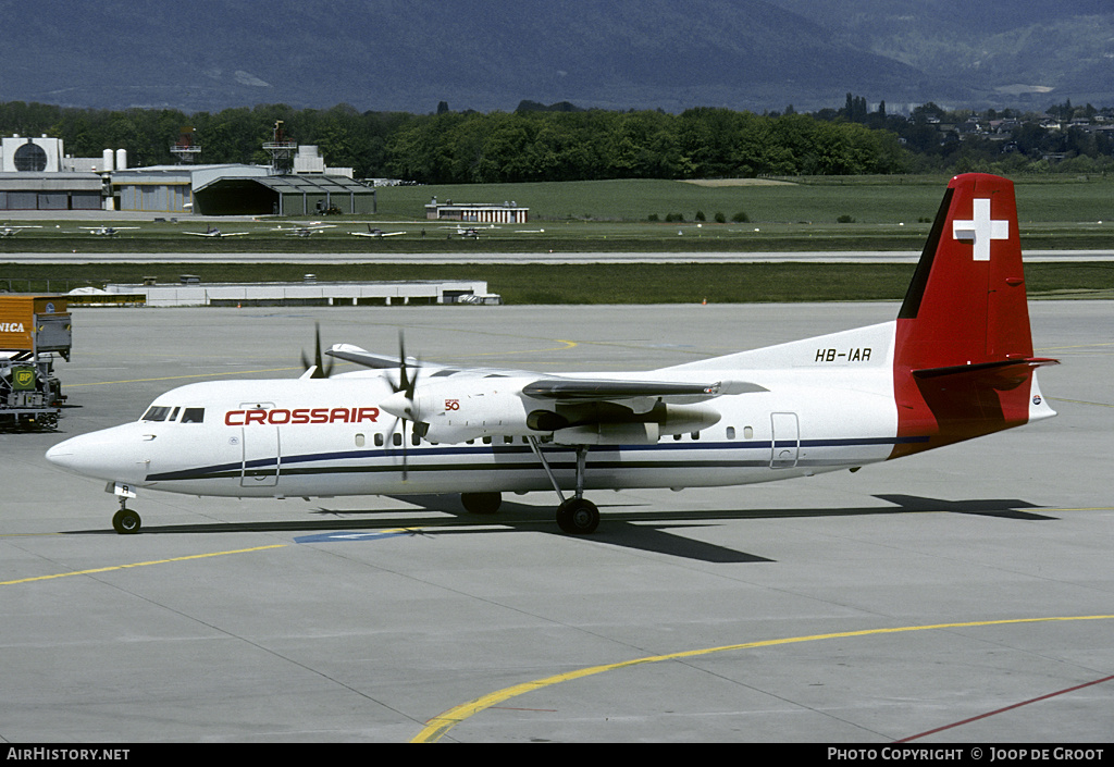 Aircraft Photo of HB-IAR | Fokker 50 | Crossair | AirHistory.net #55880