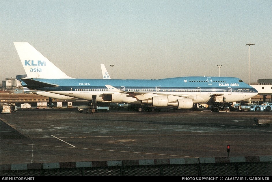 Aircraft Photo of PH-BFD | Boeing 747-406M | KLM Asia | AirHistory.net #55900