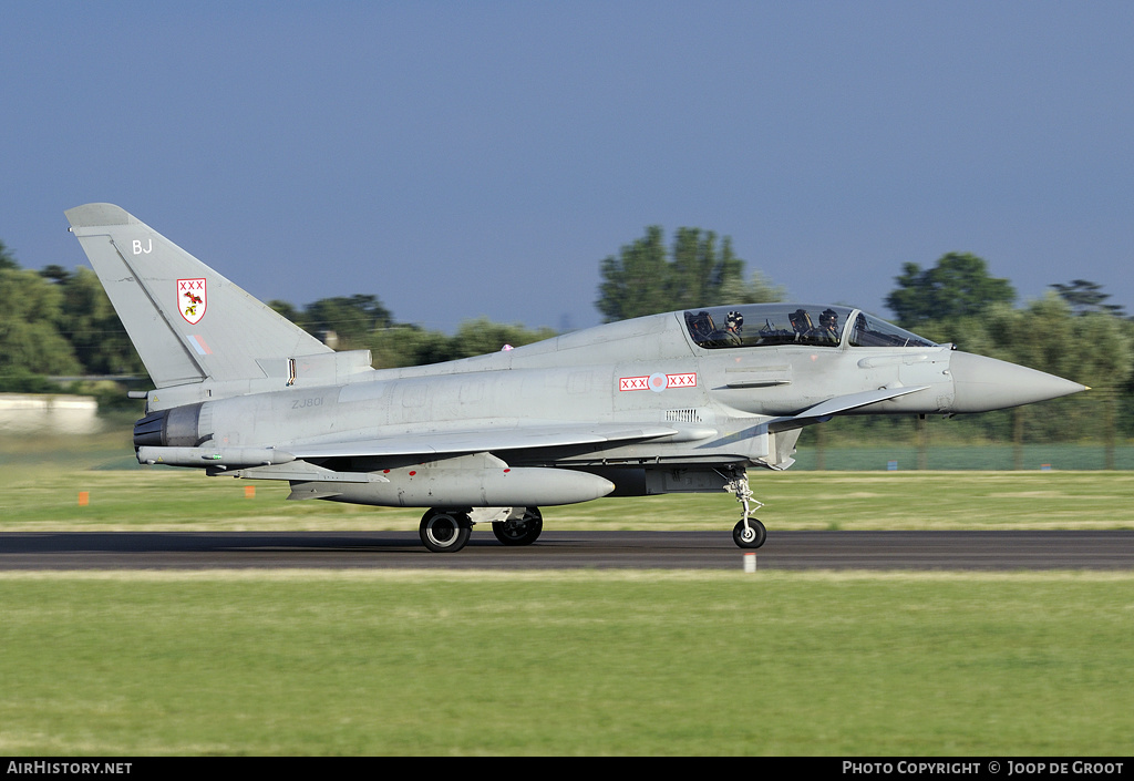 Aircraft Photo of ZJ801 | Eurofighter EF-2000 Typhoon T3 | UK - Air Force | AirHistory.net #55905