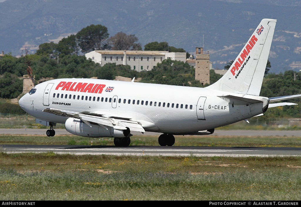 Aircraft Photo of G-CEAF | Boeing 737-229/Adv | Palmair | AirHistory.net #55909