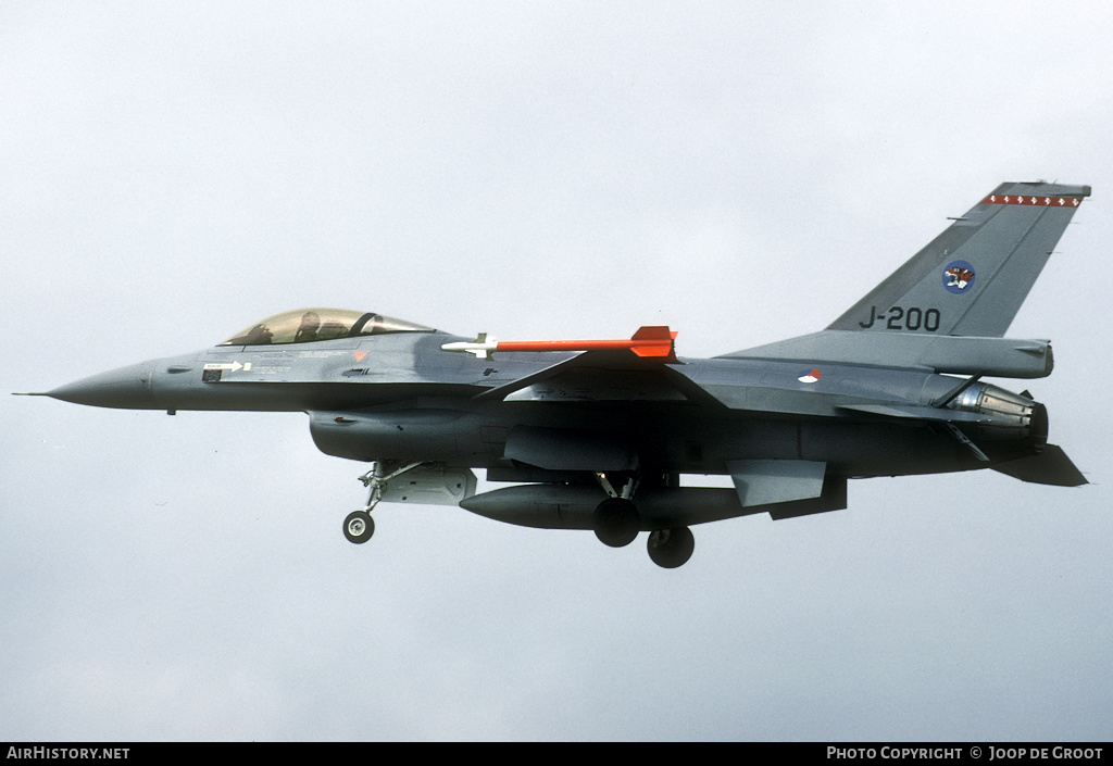 Aircraft Photo of J-200 | General Dynamics F-16A Fighting Falcon | Netherlands - Air Force | AirHistory.net #55921