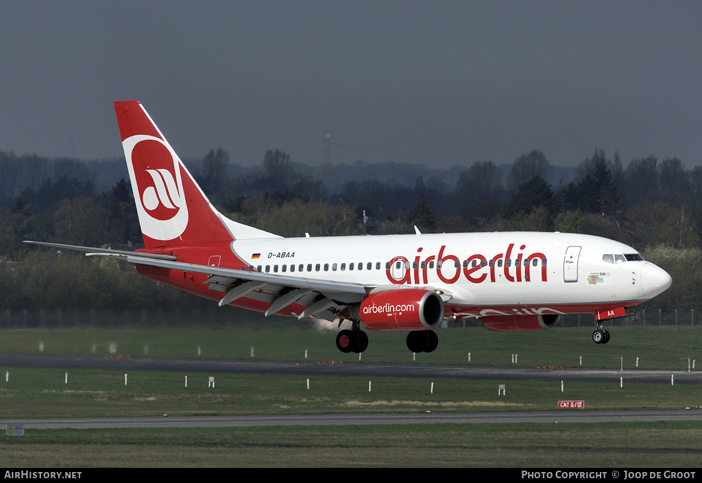 Aircraft Photo of D-ABAA | Boeing 737-76Q | Air Berlin | AirHistory.net #55930