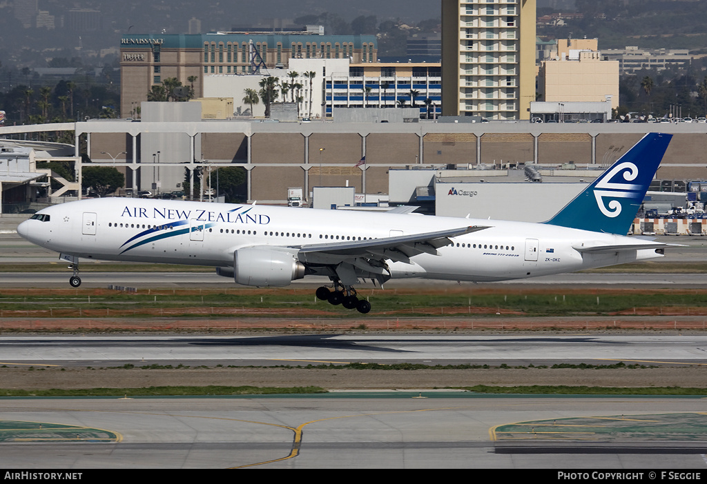 Aircraft Photo of ZK-OKC | Boeing 777-219/ER | Air New Zealand | AirHistory.net #55946