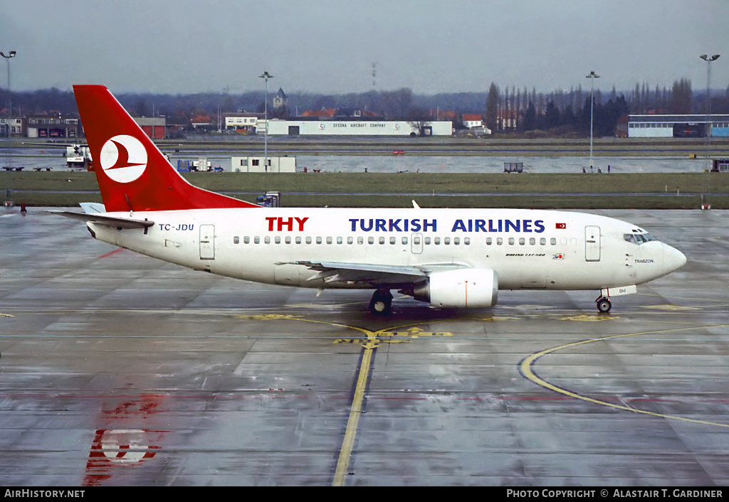 Aircraft Photo of TC-JDU | Boeing 737-5Y0 | THY Türk Hava Yolları - Turkish Airlines | AirHistory.net #56025