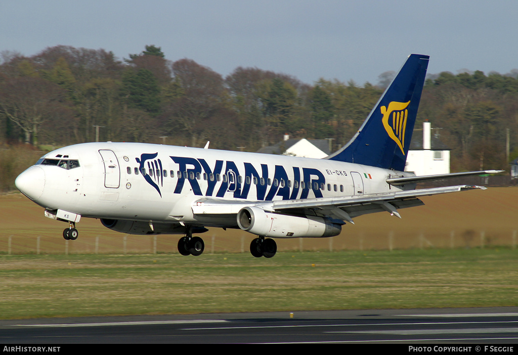 Aircraft Photo of EI-CKS | Boeing 737-2T5/Adv | Ryanair | AirHistory.net #56027