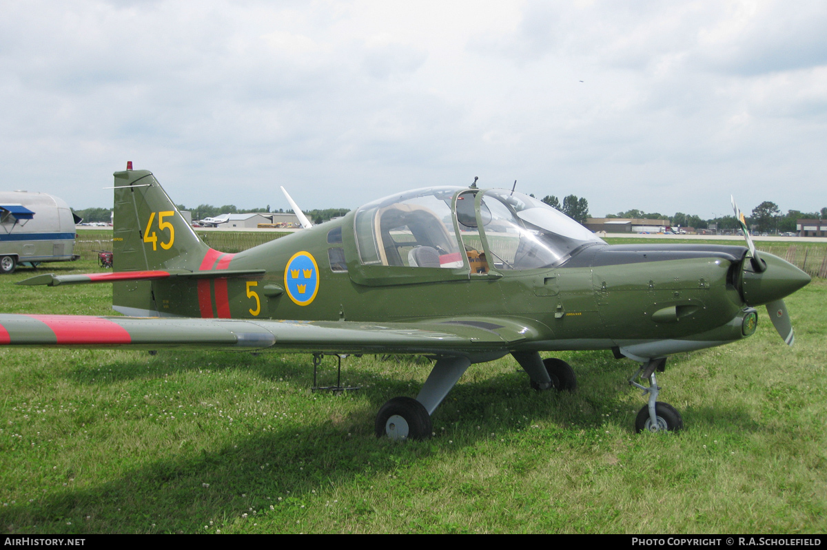 Aircraft Photo of N713AM | Scottish Aviation Bulldog 120/101 | Sweden - Air Force | AirHistory.net #56031