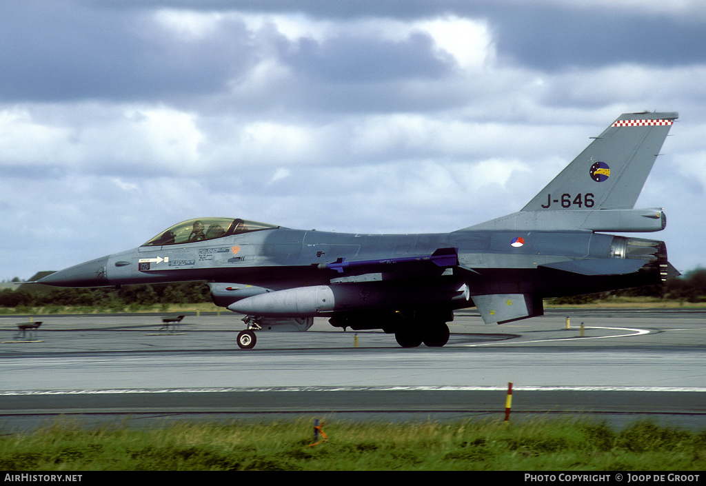 Aircraft Photo of J-646 | General Dynamics F-16A Fighting Falcon | Netherlands - Air Force | AirHistory.net #56125