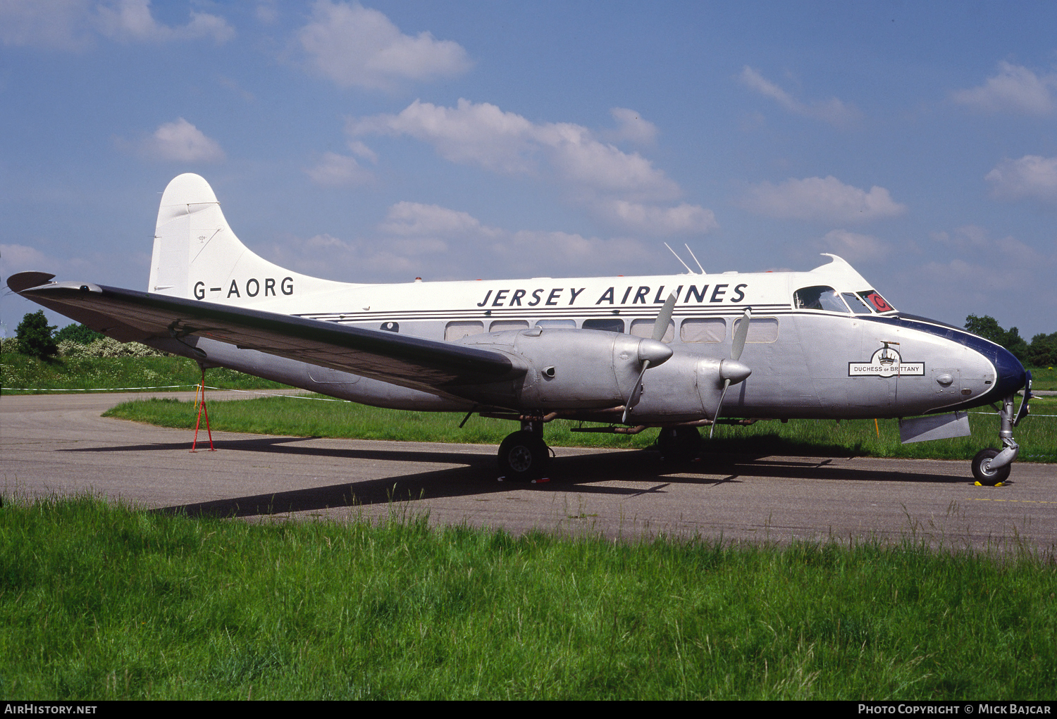 Aircraft Photo of G-AORG | De Havilland D.H. 114 Heron 2B | Jersey Airlines | AirHistory.net #56199