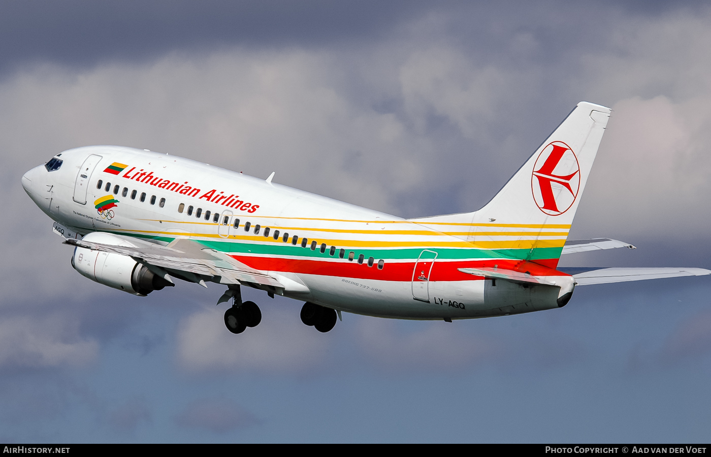 Aircraft Photo of LY-AGQ | Boeing 737-524 | Lithuanian Airlines | AirHistory.net #56208