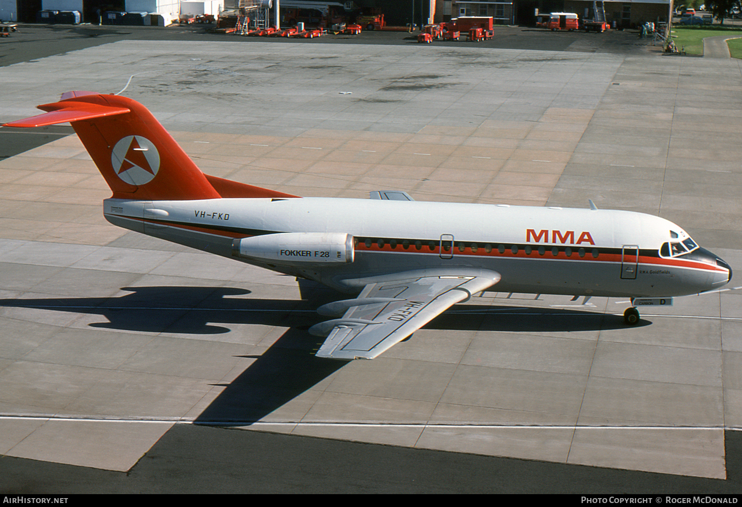 Aircraft Photo of VH-FKD | Fokker F28-1000 Fellowship | MacRobertson Miller Airlines - MMA | AirHistory.net #56253