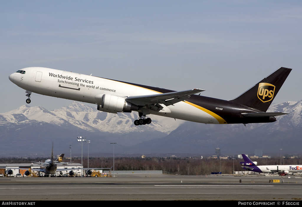 Aircraft Photo of N314UP | Boeing 767-34AF/ER | United Parcel Service - UPS | AirHistory.net #56427