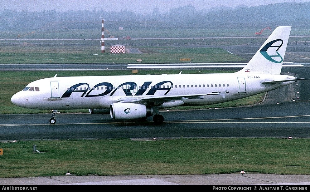 Aircraft Photo of YU-AOA | Airbus A320-231 | Adria Airways | AirHistory.net #56441