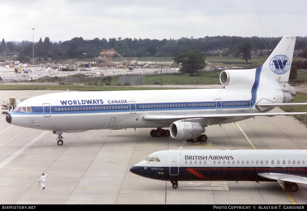 Aircraft Photo of C-GIFE | Lockheed L-1011-385-1-14 TriStar 100 | Worldways Canada | AirHistory.net #56495