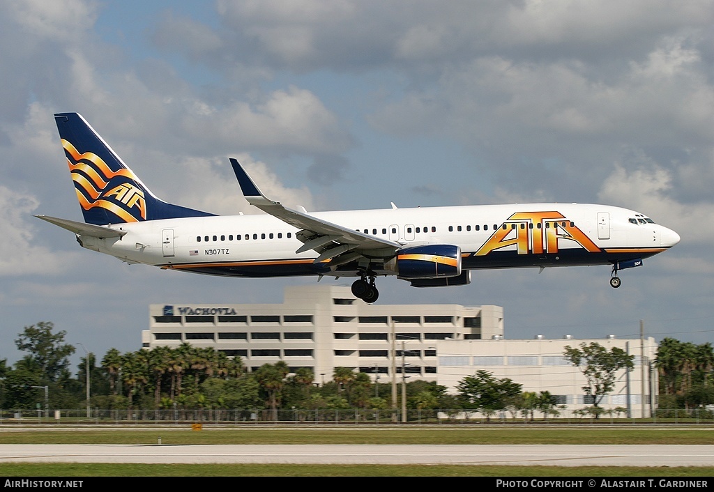 Aircraft Photo of N307TZ | Boeing 737-83N | ATA Airlines - American Trans Air | AirHistory.net #56508