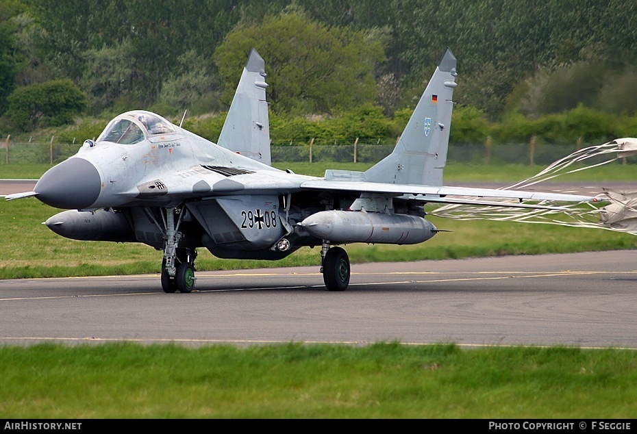 Aircraft Photo of 2908 | Mikoyan-Gurevich MiG-29G (9-12A) | Germany - Air Force | AirHistory.net #56542