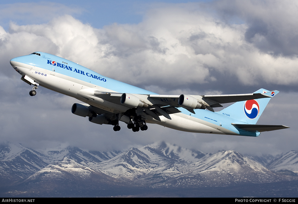Aircraft Photo of HL7449 | Boeing 747-4B5F/SCD | Korean Air Cargo | AirHistory.net #56580