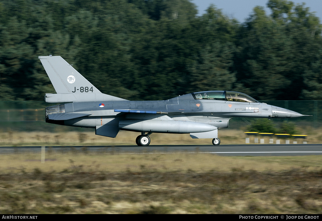 Aircraft Photo of J-884 | General Dynamics F-16BM Fighting Falcon | Netherlands - Air Force | AirHistory.net #56593