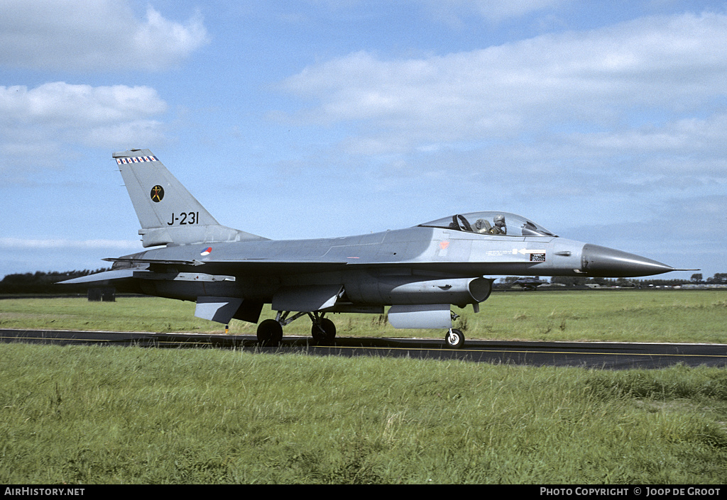 Aircraft Photo of J-231 | General Dynamics F-16A Fighting Falcon | Netherlands - Air Force | AirHistory.net #56677