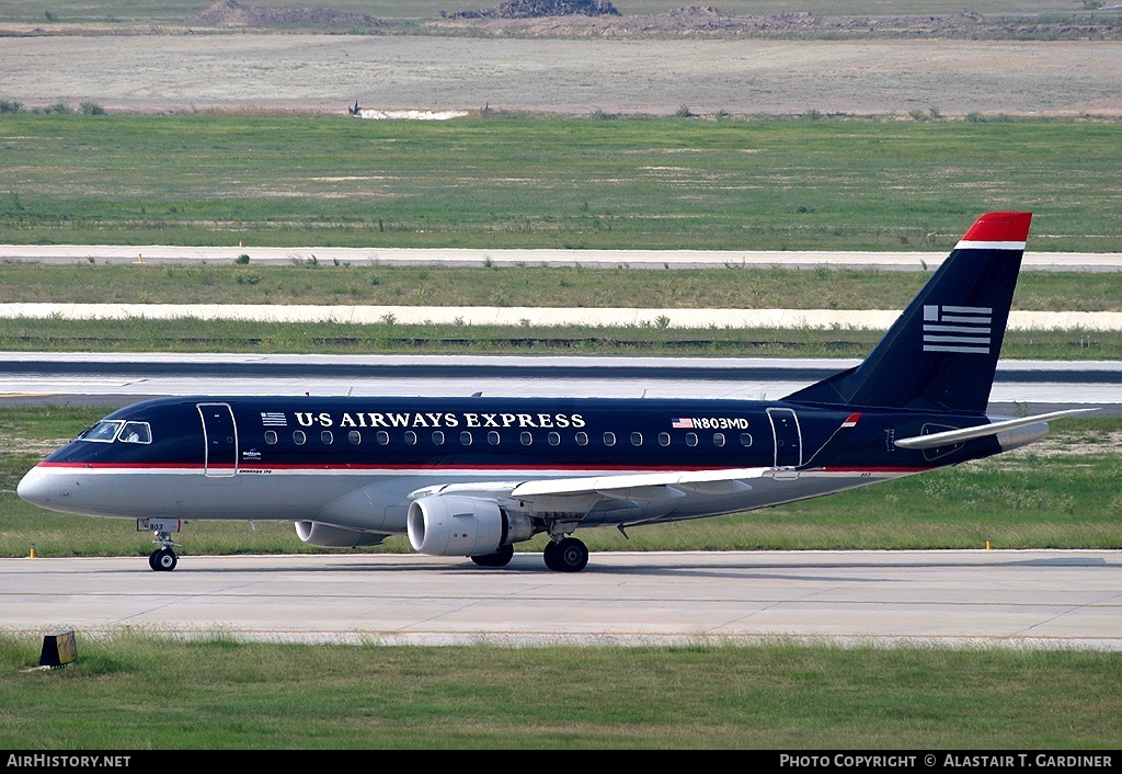 Aircraft Photo of N803MD | Embraer 170SU (ERJ-170-100SU) | US Airways Express | AirHistory.net #56743