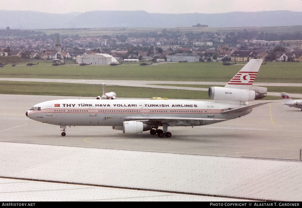 Aircraft Photo of TC-JAU | McDonnell Douglas DC-10-10 | THY Türk Hava Yolları - Turkish Airlines | AirHistory.net #56759