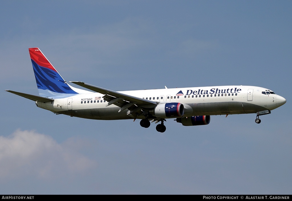 Aircraft Photo of N3736C | Boeing 737-832 | Delta Shuttle | AirHistory.net #56798