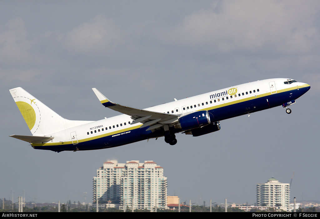 Aircraft Photo of N739MA | Boeing 737-8Q8 | Miami Air International | AirHistory.net #56815