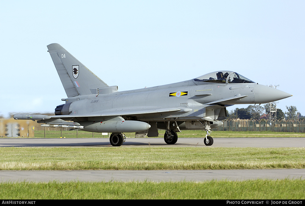 Aircraft Photo of ZJ931 | Eurofighter EF-2000 Typhoon F2 | UK - Air Force | AirHistory.net #56938