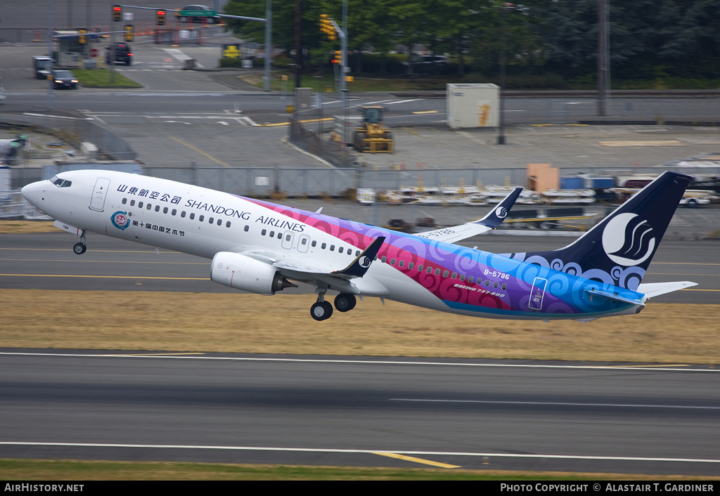 Aircraft Photo of B-5786 | Boeing 737-85N | Shandong Airlines - SDA | AirHistory.net #56996