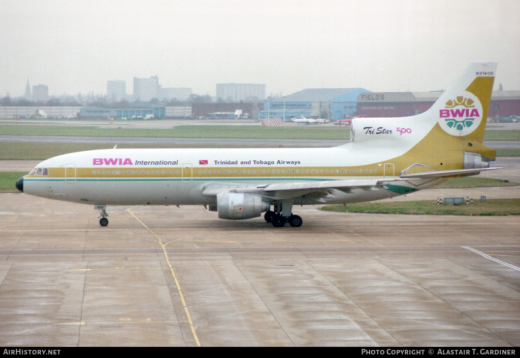 Aircraft Photo of N3140D | Lockheed L-1011-385-3 TriStar 500 | BWIA International - Trinidad and Tobago Airways | AirHistory.net #57057