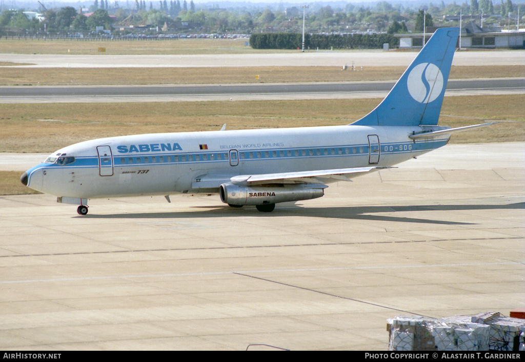 Aircraft Photo of OO-SDG | Boeing 737-229/Adv | Sabena | AirHistory.net #57169