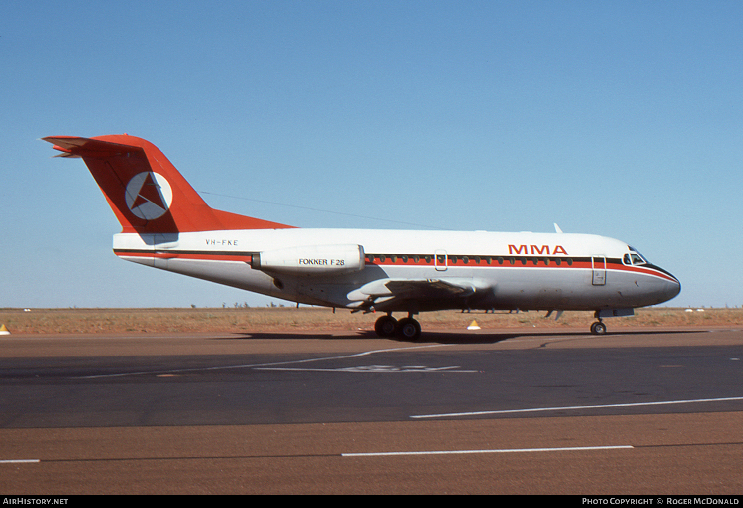 Aircraft Photo of VH-FKE | Fokker F28-1000 Fellowship | MacRobertson Miller Airlines - MMA | AirHistory.net #57183