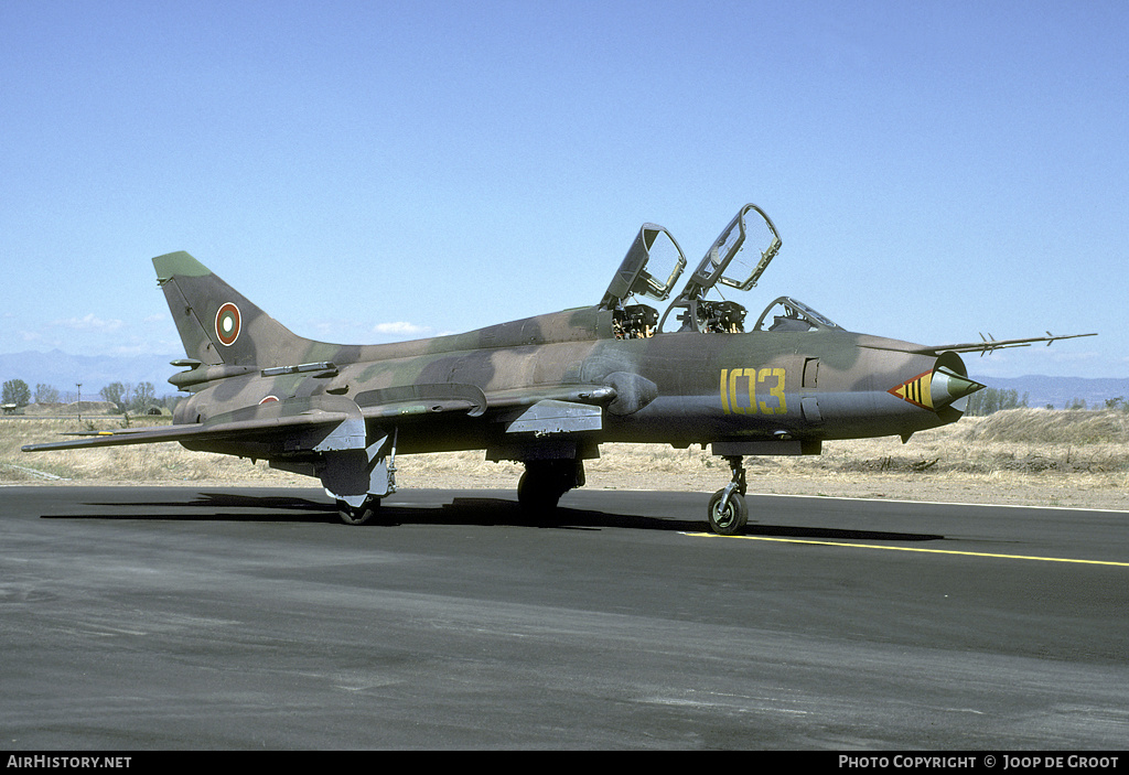 Aircraft Photo of 103 | Sukhoi Su-22UM3K | Bulgaria - Air Force | AirHistory.net #57256