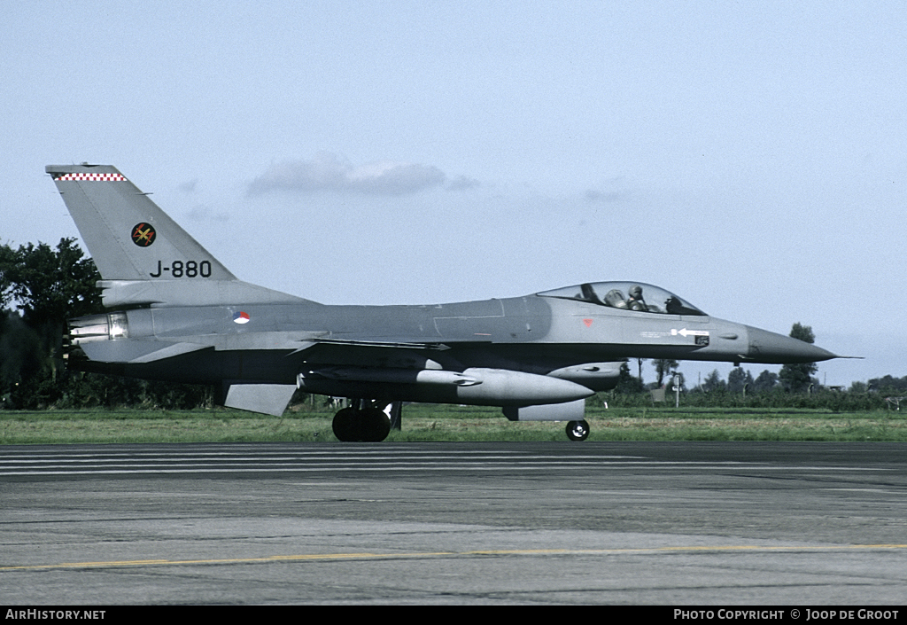 Aircraft Photo of J-880 | General Dynamics F-16A Fighting Falcon | Netherlands - Air Force | AirHistory.net #57268