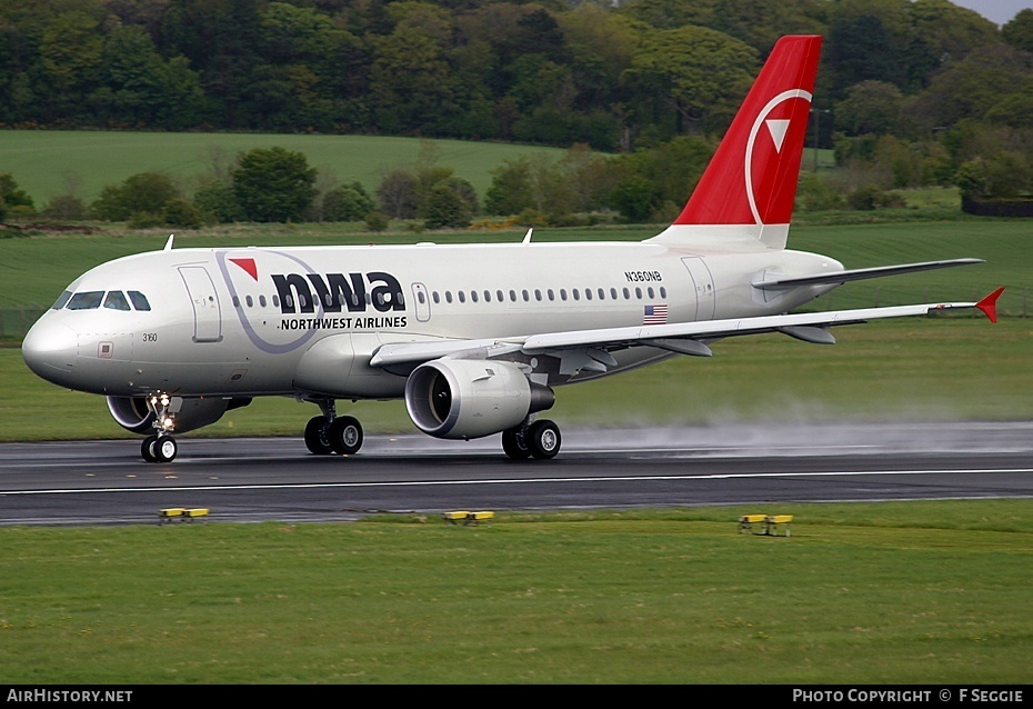Aircraft Photo of N360NB | Airbus A319-114 | Northwest Airlines | AirHistory.net #57331