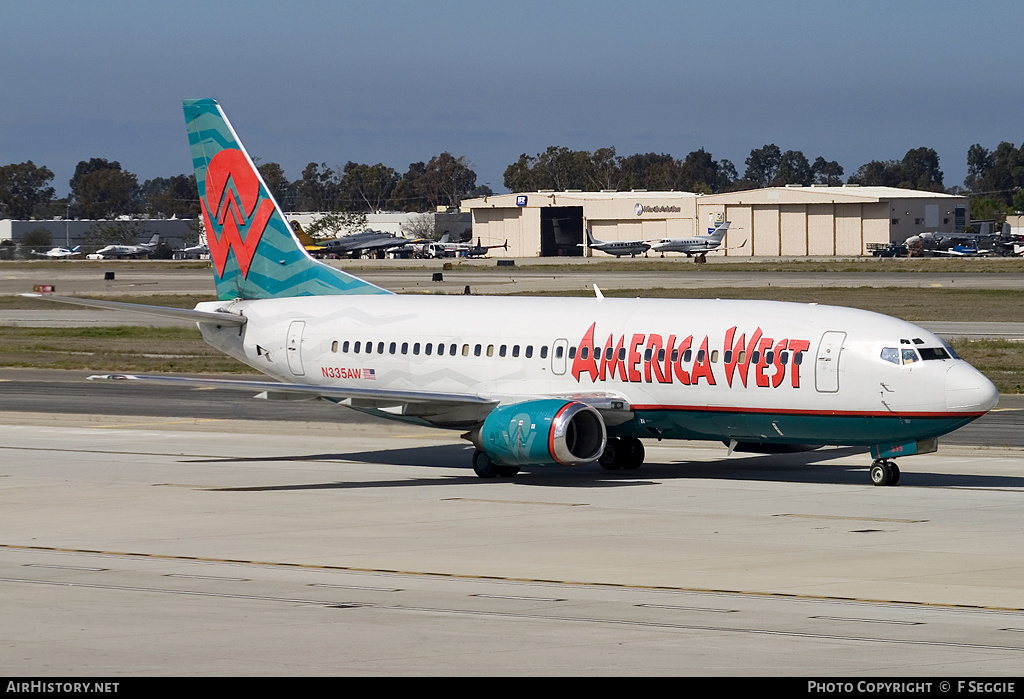 Aircraft Photo of N335AW | Boeing 737-3U3 | America West Airlines | AirHistory.net #57381