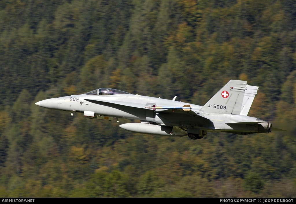 Aircraft Photo of J-5009 | McDonnell Douglas F/A-18C Hornet | Switzerland - Air Force | AirHistory.net #57412