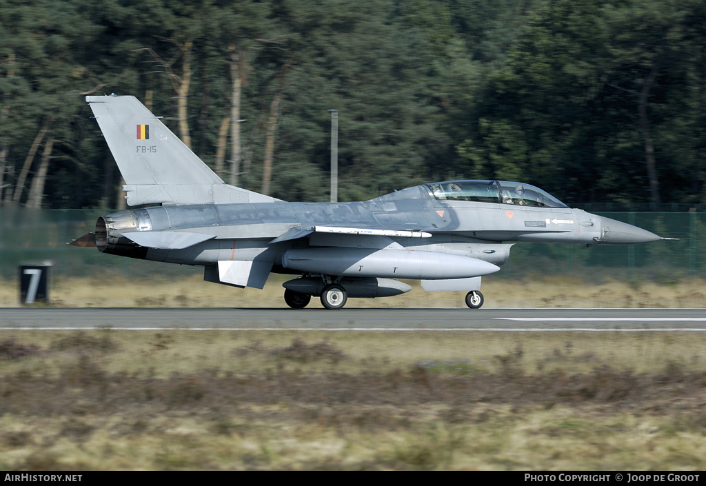 Aircraft Photo of FB-15 | General Dynamics F-16BM Fighting Falcon | Belgium - Air Force | AirHistory.net #57437