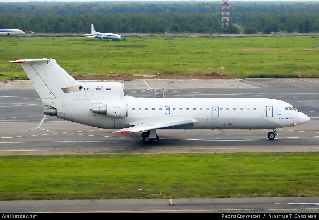 Aircraft Photo of RA-42340 | Yakovlev Yak-42D | Tulpar Air | AirHistory.net #57453