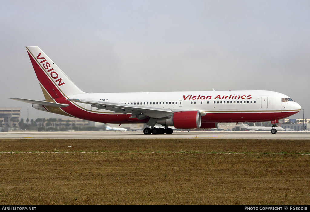 Aircraft Photo of N766VA | Boeing 767-2Q8/ER | Vision Airlines | AirHistory.net #57490