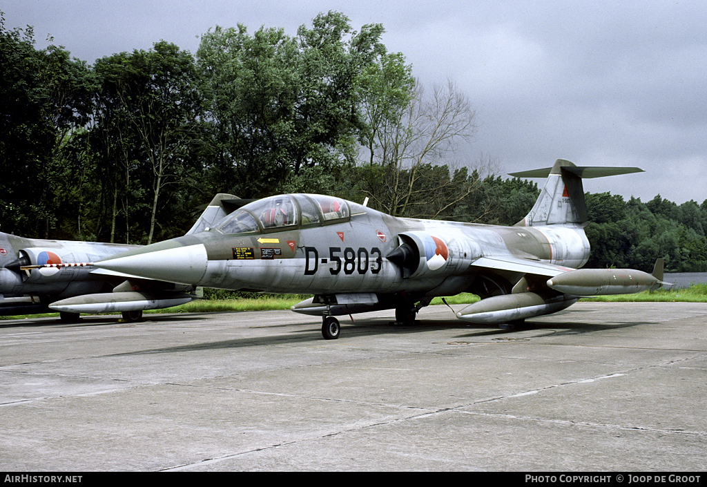 Aircraft Photo of D-5803 | Lockheed TF-104G Starfighter | Netherlands - Air Force | AirHistory.net #57499