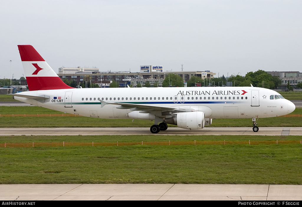 Aircraft Photo of OE-LBT | Airbus A320-214 | Austrian Airlines | AirHistory.net #57609