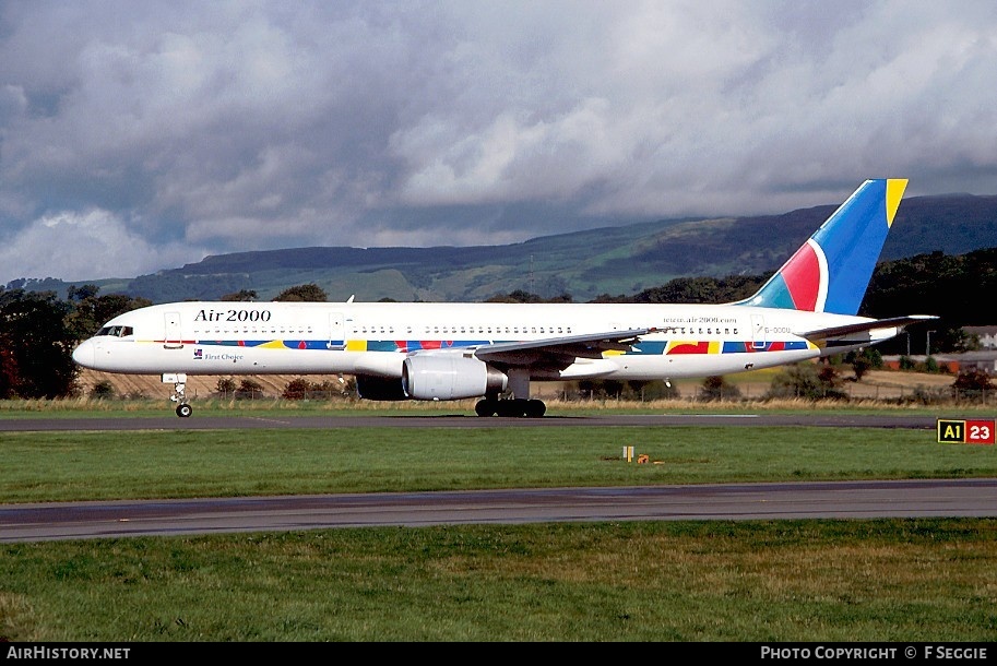 Aircraft Photo of G-OOOU | Boeing 757-2Y0 | Air 2000 | AirHistory.net #57868