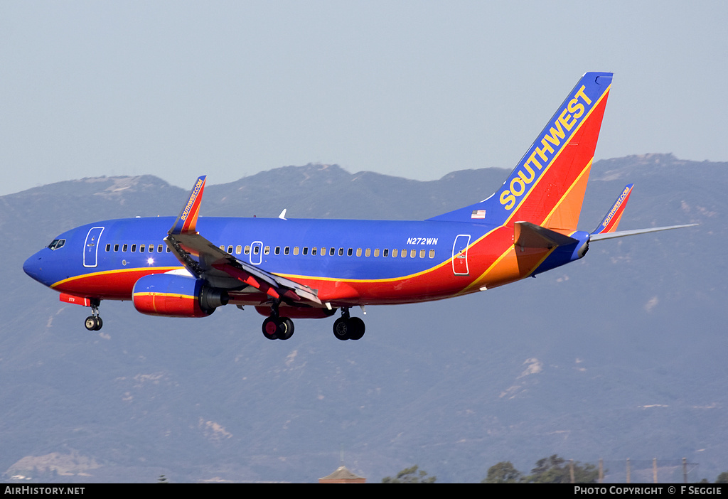 Aircraft Photo of N272WN | Boeing 737-7H4 | Southwest Airlines | AirHistory.net #57920